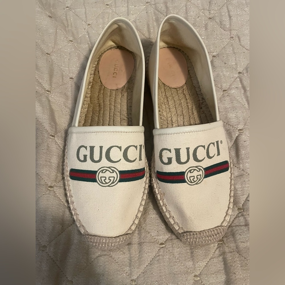 Gucci Logo Espadrille Size 8